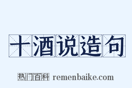 十酒说造句是什么意思的图片